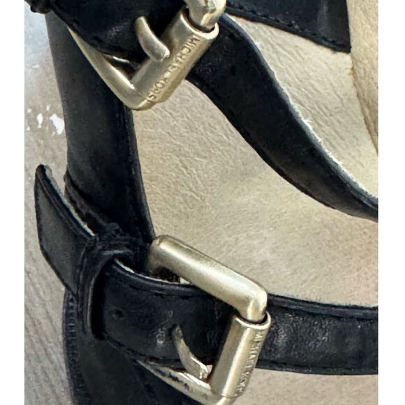 MICHAEL Michael Kors Black Leather Mary Jane Pumps Double-Strap Women's Size 8M - Picture 7 of 13